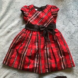 Plaid Red and Black Kids Dress